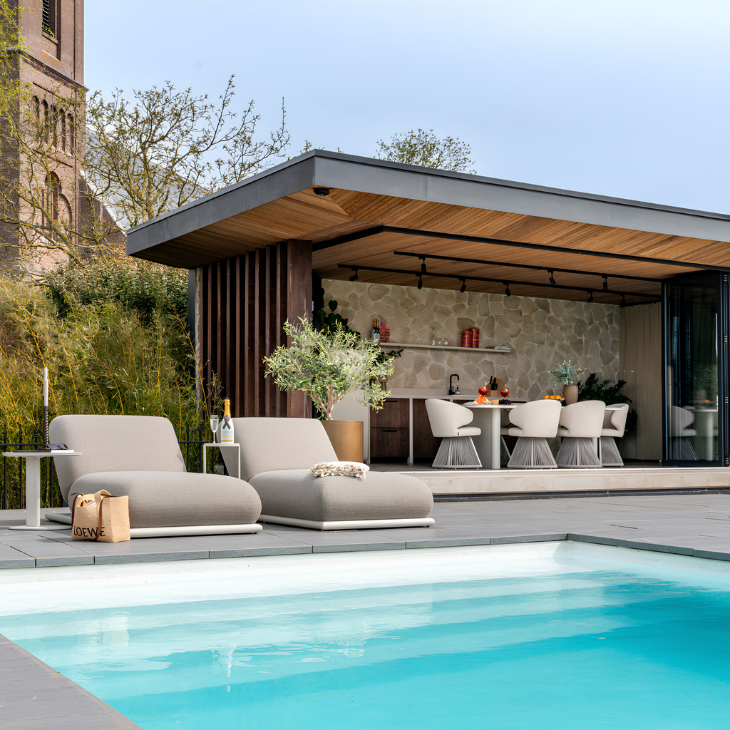 Outdoor daybed Sullivan greige alpine