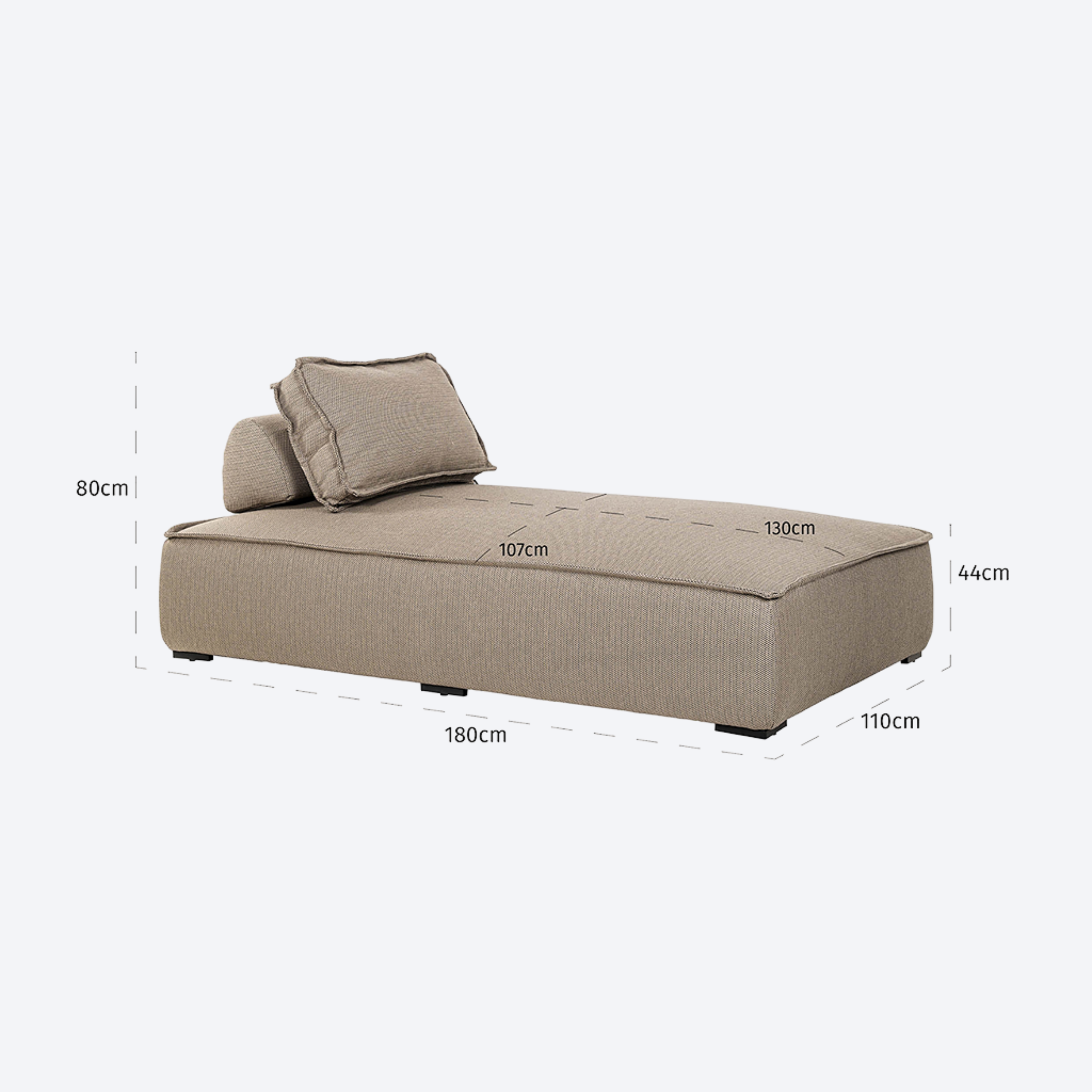 Outdoor daybed Jondal taupe
