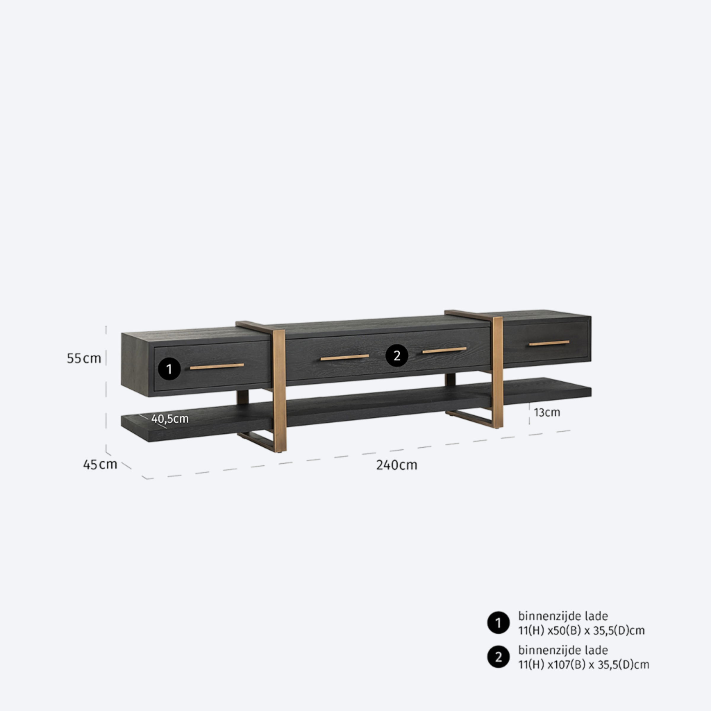 TV cabinet Cambon dark coffee