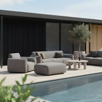 Outdoor lounge chair Dawson greige alpine