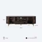 TV cabinet Luxor brown