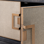 TV cabinet Bloomville brass shagreen