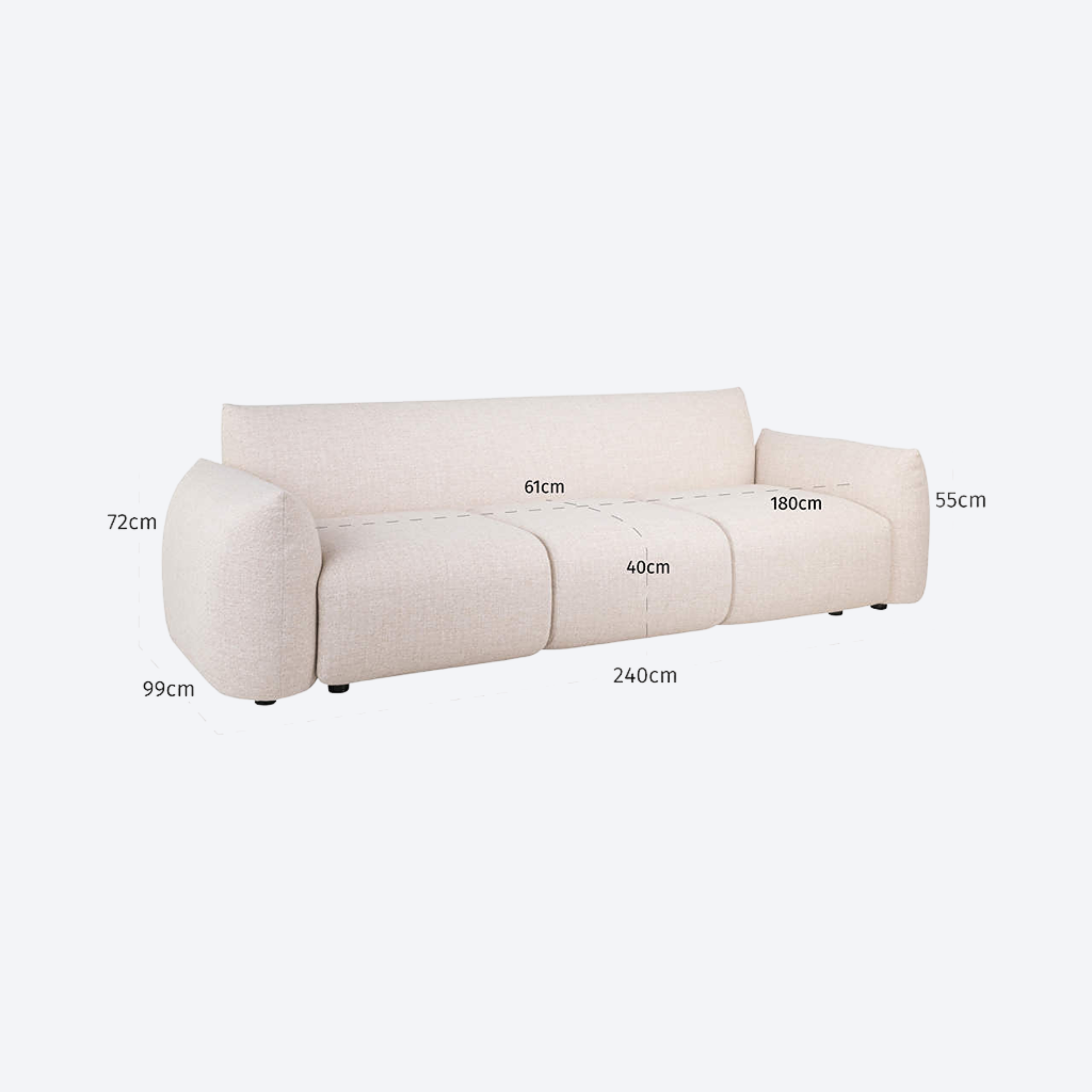 Outdoor sofa Dawson beige alpine