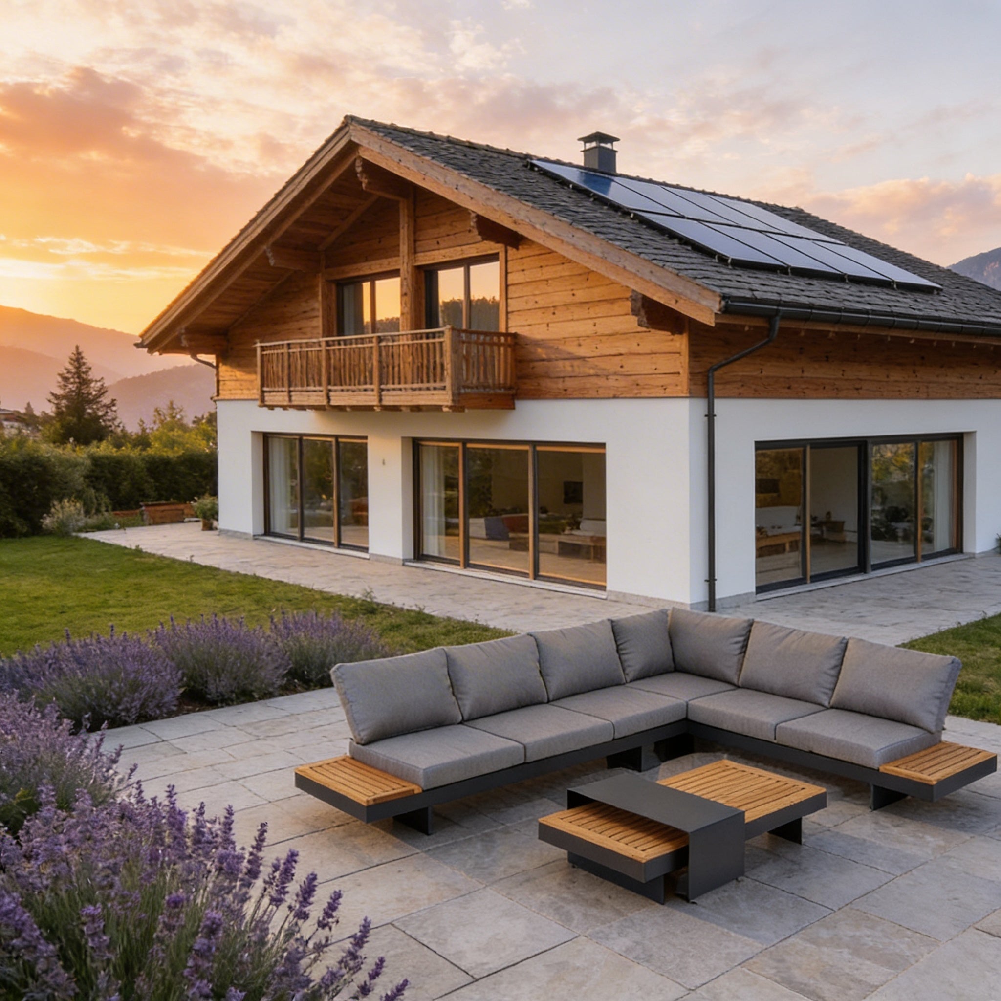 Gartenmöbel Lounge Set Barbados Stone