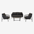 Lounge-Set Osaka schwarz