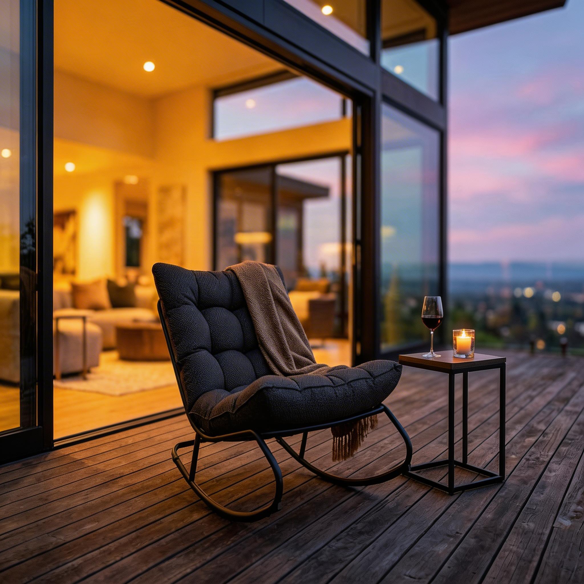 Nightfall Schaukelsessel schwarz