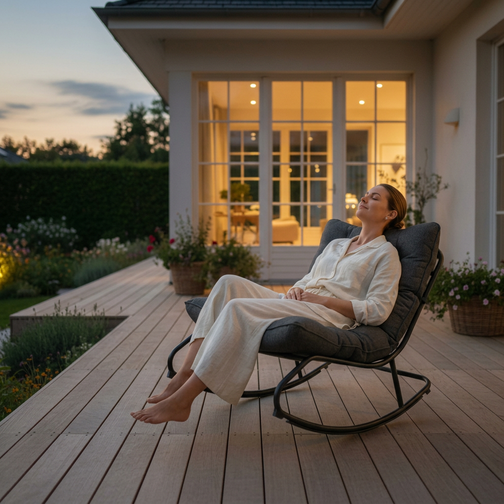 Nightfall Schaukelsessel schwarz