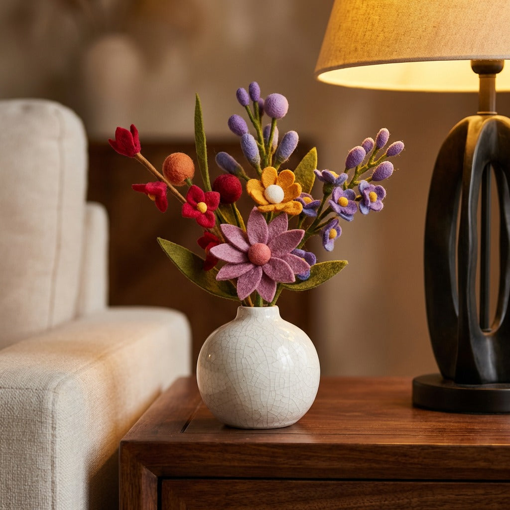 Lalita Bouquet – Set mit 11 farbenfrohen Filzblumen