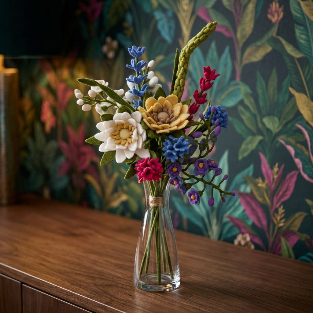 Kalpana Bouquet – Set mit 11 Filzblumensträussen