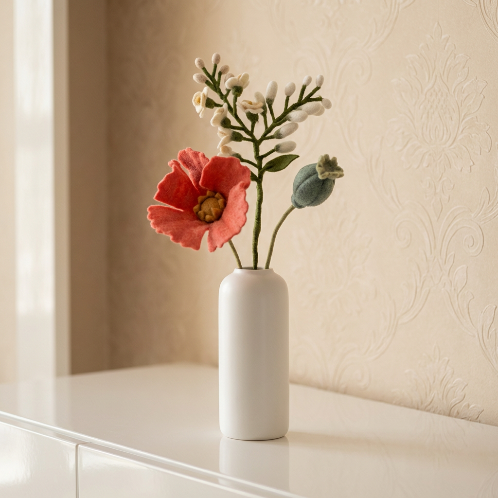 Bina Bouquet – Set mit 3 Filzblumensträussen
