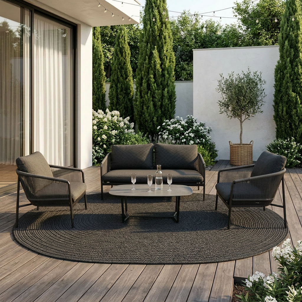 Lounge-Set Osaka schwarz